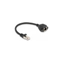 Delock RJ50 pikenduskaabel pistik-pesa S/FTP 0,25 m must