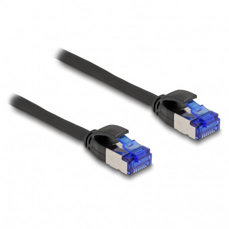 "Delock RJ45 Netzwerkkabel Cat.6A S/FTP Slim 1 m schwarz"