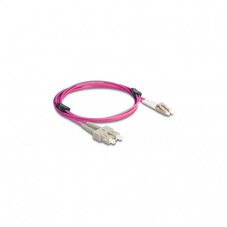 "Delock LWL Kabel mit Metallarmierung LC Duplex zu SC Duplex Multimode OM4 2 m"