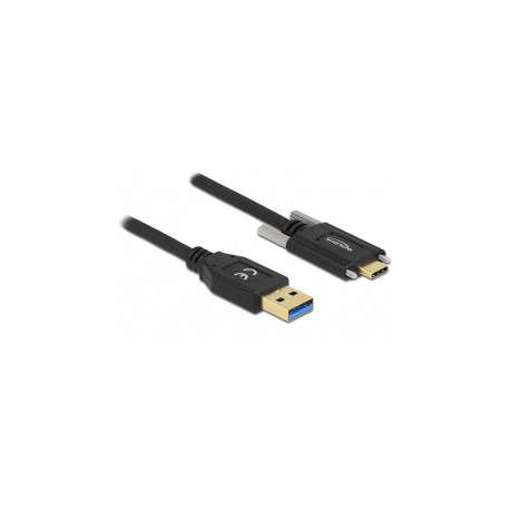 "Delock USB 10 Gbps Kabel Typ-A Stecker zu USB Type-C™ Stecker mit Schrauben seitlich 0,5 m"