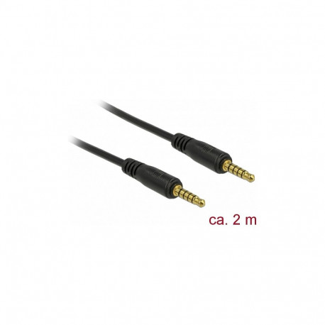 "Klinkenkabel 3,5 mm 5 Pin Stecker zu Stecker 2 m schwarz"