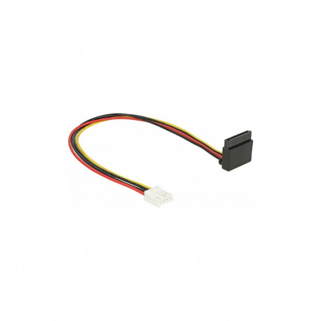 "Delock Kabel Power Floppy 4 Pin Buchse > SATA 15 Pin Buchse Metall 30 cm"