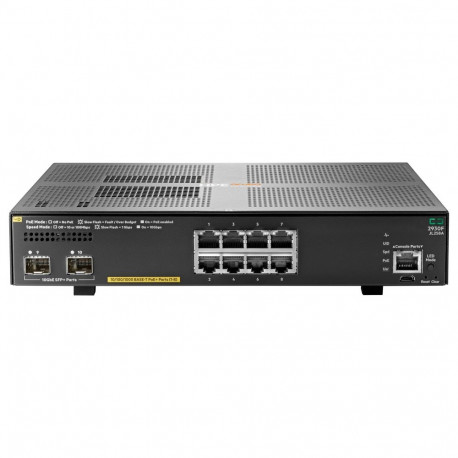 "8+2P HP Enterprise Aruba 2930F 8G PoE+ (125W) 2SFP+ Switch"
