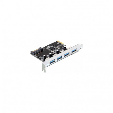 PCI Express x1 kaart 4 välise USB Type-A pesaga, SuperSpeed USB 5 Gbps (USB 3.2 Gen 1)