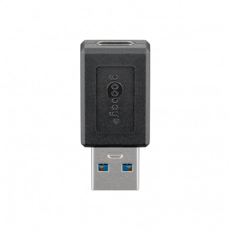 Wentronic Goobay USB-A–USB-C jaotur, must