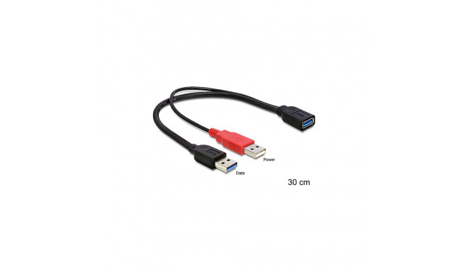 "USB 3.0 A (2xSt) => A (Bu) 0,3m *"