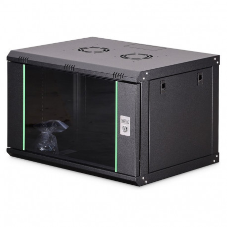 Digitus 19'' 7HE 385x600x450mm must seinakapp (RAL 9005)