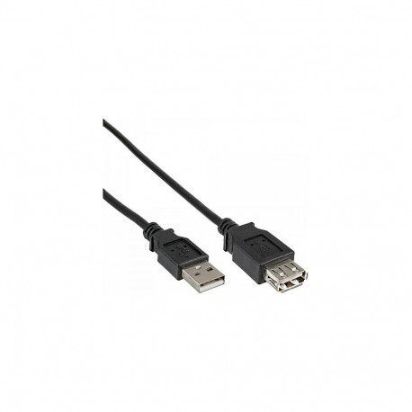 "USB2.0 Verlängerungskabel USB W bis USB M 0,5m Black"
