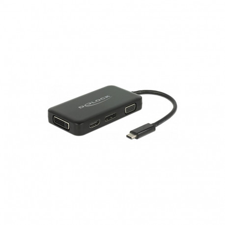 "Adapter USB Type-C™ Stecker > VGA / HDMI / DVI / DisplayPort Buchse schwarz"