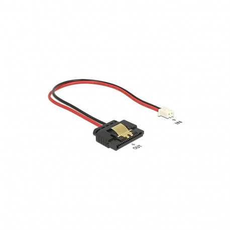 DeLock toitekaabel 2 Pin pesa > 1 x SATA 15 Pin pesa (5 V) metallklamber 20 cm