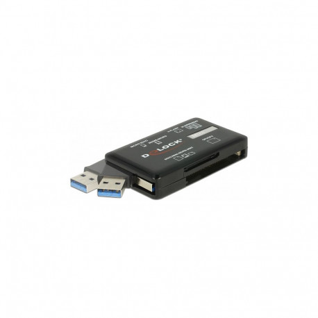 DeLock USB3.2 SD/microSD/SDHC/microSDHC/SDXC/microSDXC must kaardilugeja