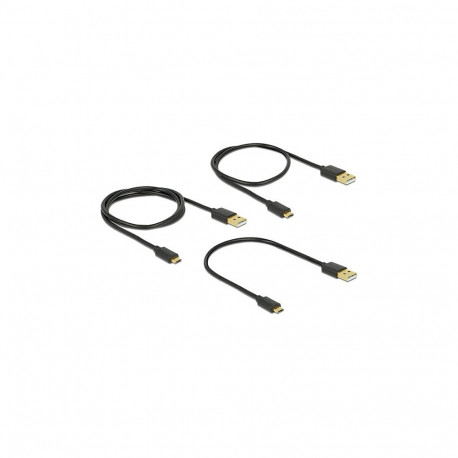 Andme- ja kiirlaadimiskaablite 3-osaline komplekt USB 2.0 tüüp A pistikuga > USB 2.0 tüüp Micro-B pi
