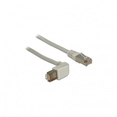 "Patchkabel CAT6 DeLOCK RJ-45 S/STP gewinkelt/gerade 0,5m Grey"