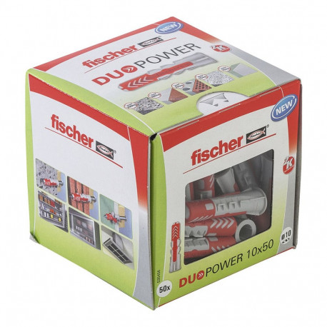 fischer DuoPower 10 x 50 mm universaaltüüblite komplekt, 50 tk