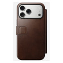 "Nomad Modern Leather Folio iPhone 17 Pro Max Rustic Brown H"