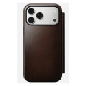 "Nomad Modern Leather Folio iPhone 17 Pro Max Rustic Brown H"