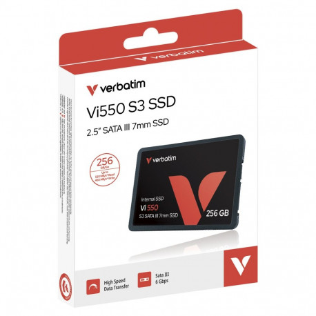 "256GB Verbatim Vi550 S3 Phison 2,5"" (6.3cm) SATAIII intern retail"