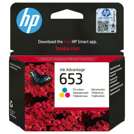 HP 653 kolmevärviline originaaltint