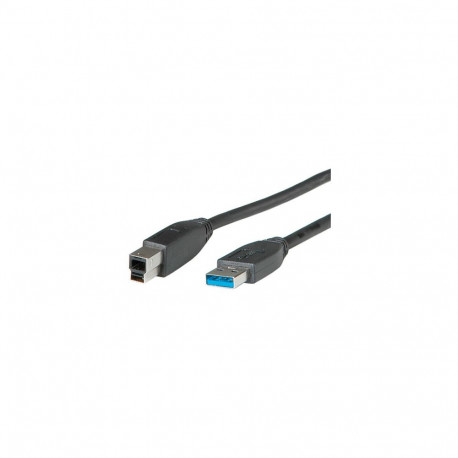 "ROLINE USB 3.2 Gen 1 Kabel Typ A-B schwarz 1.8m"