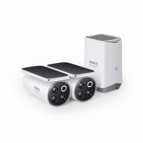 Baseus Security S1 Pro välitingimustesse mõeldud kahe kaameraga Dual 3K komplekt, valge
