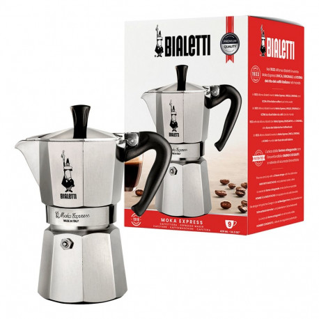 Bialetti Mokka-Express mokakann 0,23l 4 tassi alumiinium