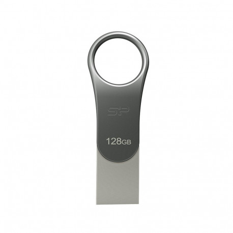 Silicon Power Mobile C80 USB mälupulk 128 GB USB Type-A / USB Type-C 3.0 (3.1 Gen 1) titaan
