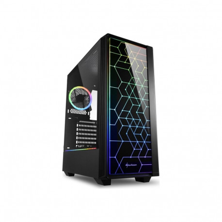 RGB LIT 100 (schwarz, Front und Seitenteil aus gehärtetem Glas)