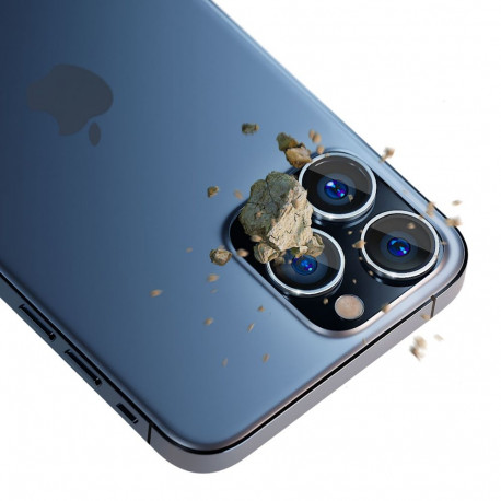 3mk Lens Protection Pro Camera Cover with Blue Frame for iPhone 15 Pro Max