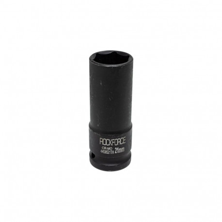 Rockforce RF-4458521TH Impact Socket, 21mm, 1/2", L=85mm, CrMo, hex, thin-wall