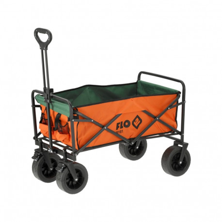 Flo foldable garden cart 90181, 100kg, 910x560x1000mm, steel frame, Oxford 600D polyester, 4 PVC whe