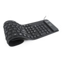 KEYBOARD FLEXIBLE USB ENG/BLACK KB-109F-B GEMBIRD