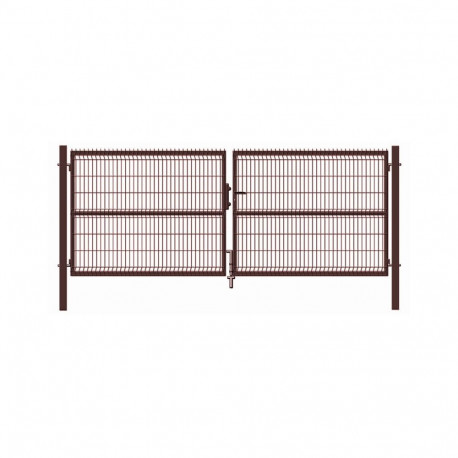 Pruun paneeltäitega värav 400x153cm