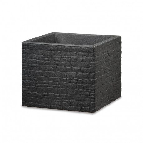 Plastist lillepott 246/40 kivimust D40