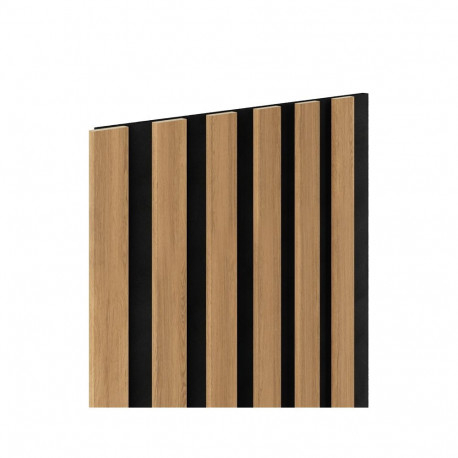 ACOUSTIC PANEL 270X30CM LIGHT OAK/BLACK