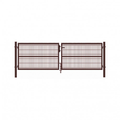 Pruun paneeltäitega värav 400x123cm