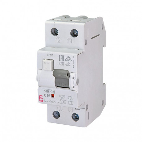 Rikkevoolurelee 2P 16A 30mA KZS-2M automaatne