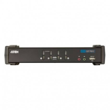 ATEN 4-port DVI KVMP USB, 2port USB HUB, audio, 1.2m cables
