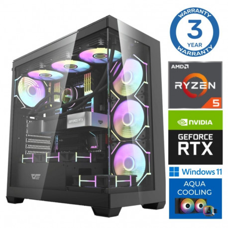 INTOP AQUA Ryzen 5 7600X 16GB DDR5 1TB SSD M.2 NVME+4TB RTX5060 8GB WIN11Pro