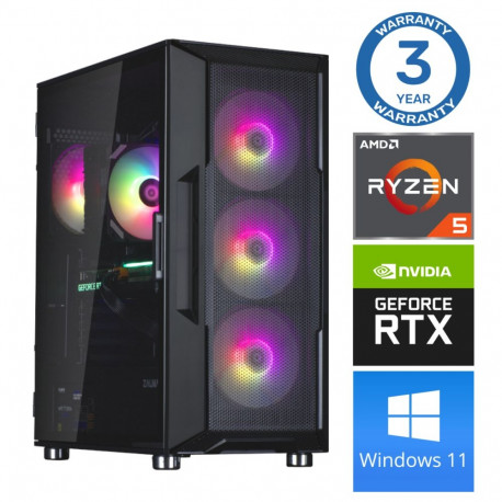 INTOP Ryzen 5 5500 16GB 1TB SSD M.2 NVME+4TB RTX3050 6GB WIN11