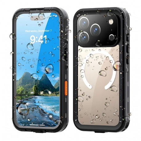 Case for iPhone 17 Pro Max / 18 Pro Max (low camera edge) Waterproof Shellbox DOT compatible with Ma