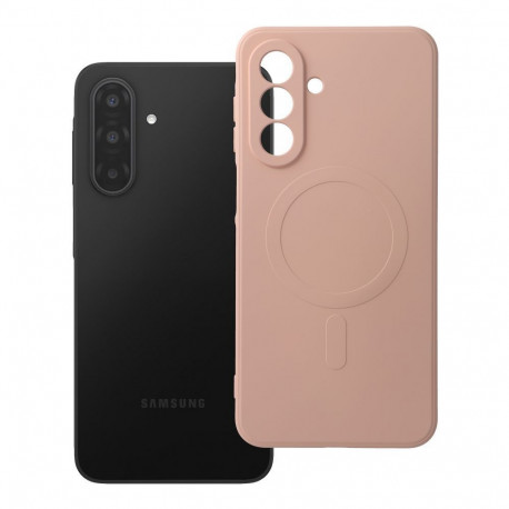 Case for Samsung A17 / A18 Silicone Mag Cover compatible with MagSafe (camera protection) pink
