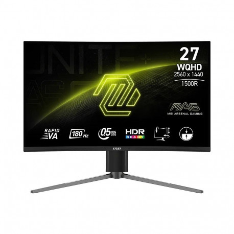 MAG 27CQ6PF 27-tolline LED/QHD/kumer/180Hz/must monitor