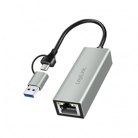 USB-C to gigabit etherne t adapter with 2in1 USB