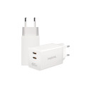 Dual USB socket adapter 65W, 2xUSB-C, white