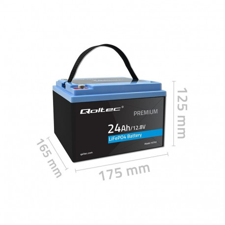 LiFePO4 aku 12.8V, 24Ah, 307.2Wh, BM