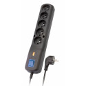 LV-530W ülepingekaitsega pikendusjuhe, 1L, 3,0m, must