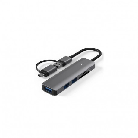 Adapter USB 3.0 - 3 x USB 3.0, SD, TF