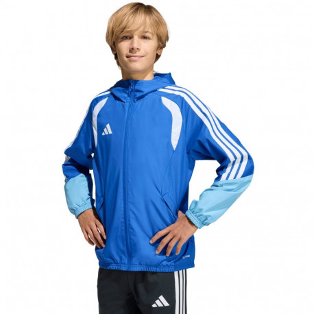 Kurtka dla dzieci adidas Tiro 26 Competition All Weather niebieska KB0157 128cm