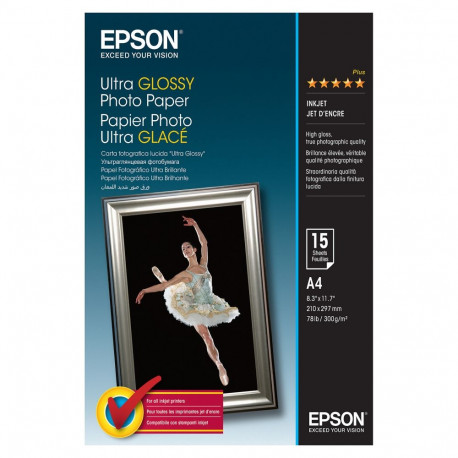 Epson Ultra Glossy fotopaber A4, 15 lehte, 300 g S 041927