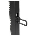 "25U Adjustable Depth Open Frame 4 Post Server Rack w/ Casters Levelers and Cable Management Hooks"